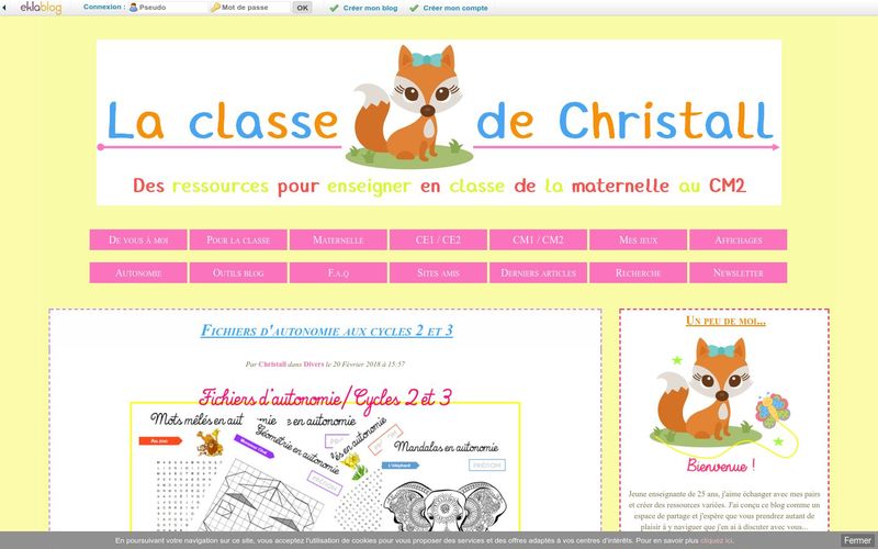 Fichiers d'autonomie aux cycles 2 et 3 - Christall'Ecole